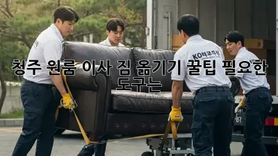 청주 원룸 이사, 짐 옮기기 꿀팁! 필요한 도구는?