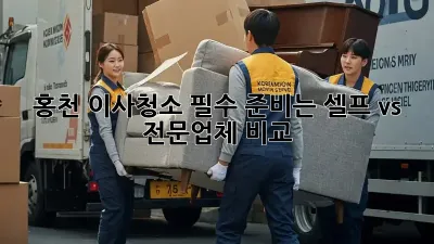 홍천 이사청소, 필수 준비는? 셀프 vs 전문업체 비교