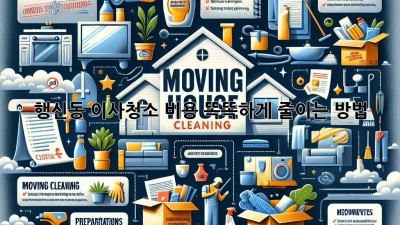행신동 이사청소, 비용 똑똑하게 줄이는 방법!